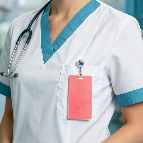 ملاحظة شارة رأسية قابلة للمسح، مجموعة شارة مفكرة قابلة للمسح من السيليكون قابلة لإعادة الاستخدام، 4 قطع حافظة سبورة بيضاء صغيرة للممرضات والأطباء والمعلمين in Kuwait