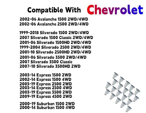 DEWHEL 20PCS Alignment Cam Guide Pins Camber Pins Compatible with Avalanche Silverado Tahoe Suburban GMC Sierra Savana Yukon Cadillac Escalade Hummer H2 H3 in Saudi Arabia