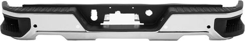 for 2019 2020 2021 2022 2023 2024 Chevy Silverado GMC Sierra 1500 Rear Bumper With Dual Exhaust With Park Sensor Holes,Chrome GM1103210 in Saudi Arabia