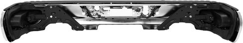 for 2019 2020 2021 2022 2023 2024 Chevy Silverado GMC Sierra 1500 Rear Bumper With Dual Exhaust With Park Sensor Holes,Chrome GM1103210 in Saudi Arabia