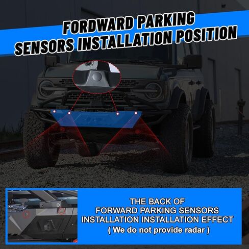 مصد ROXX المعياري لـ 2021-2026 Ford Bronco [ليس للطراز الرياضي]، المصد الأمامي Ford Bronco مع قضيب الثور الأنبوبي/لوحة الانزلاق/حامل الكاميرا الأمامية/لوحة الونش/فتحة الرادار in Kuwait