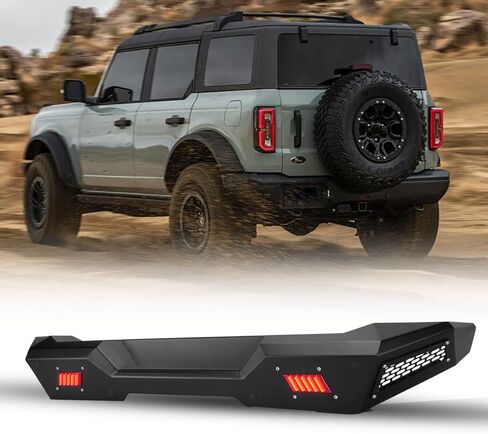 مصد ROXX المعياري لـ 2021-2026 Ford Bronco [ليس للطراز الرياضي]، المصد الأمامي Ford Bronco مع قضيب الثور الأنبوبي/لوحة الانزلاق/حامل الكاميرا الأمامية/لوحة الونش/فتحة الرادار in Kuwait