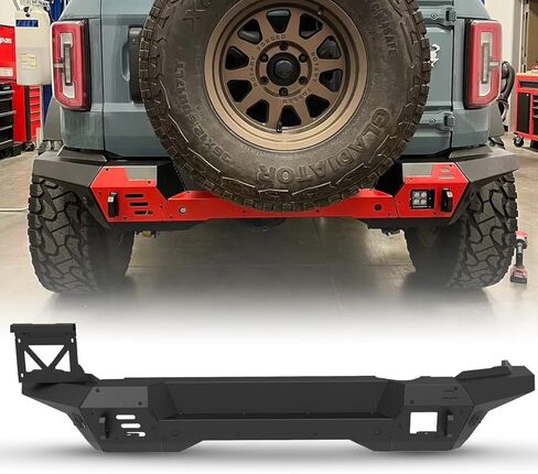 مصد ROXX المعياري لـ 2021-2026 Ford Bronco [ليس للطراز الرياضي]، المصد الأمامي Ford Bronco مع قضيب الثور الأنبوبي/لوحة الانزلاق/حامل الكاميرا الأمامية/لوحة الونش/فتحة الرادار in Kuwait