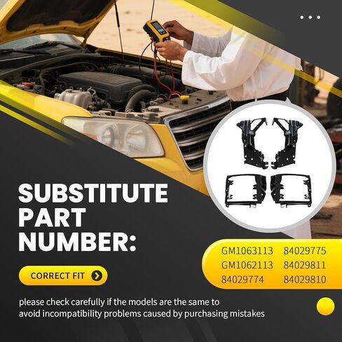 Left and Right Side Front Inner/Outer Bumper Brackets Compatible with 2016-2018 Silverado 1500 GM1063113 GM1062113 84029774 84029775 Bumper Bracket Set Black in Kuwait