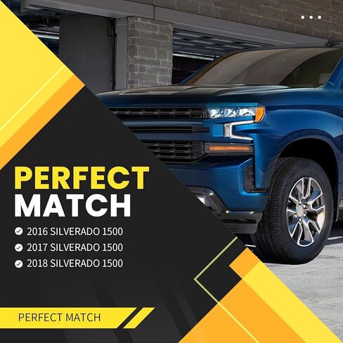 Left and Right Side Front Inner/Outer Bumper Brackets Compatible with 2016-2018 Silverado 1500 GM1063113 GM1062113 84029774 84029775 Bumper Bracket Set Black in Kuwait