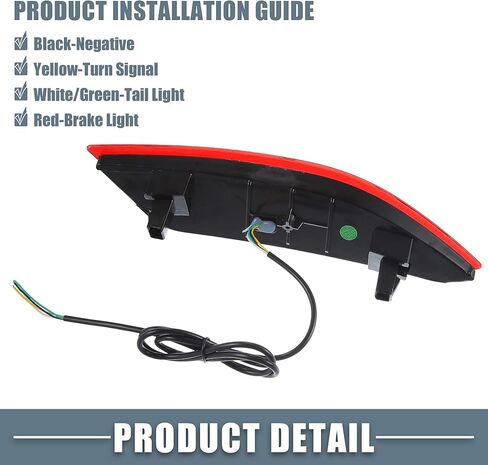 Rear Bumper Reflector LED Fog Brake Tail Turn Signal Light 33505T7SA01 33555T7SA01 Red Yellow for Honda HR-V 2015-2021 Red Lens (Set of 2) in Saudi Arabia
