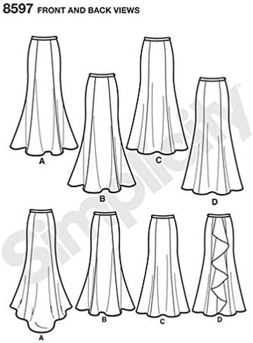 SIMPLICITY 8597 / D0862 Misses Size 8-16 Skirt (S) Sewing Pattern in Saudi Arabia