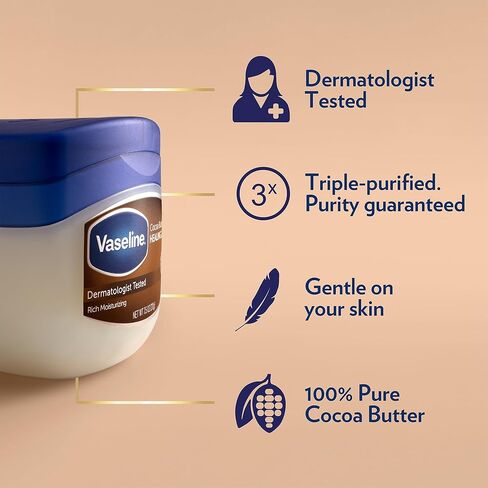 Vaseline Original & Cocoa Butter Healing Jelly Travel-Size Variety 2-Pack – Rich Moisturizing Ointment, Skin Protectant for Soothing Cracked, Dry Skin, 1.75 Oz Ea in Saudi Arabia
