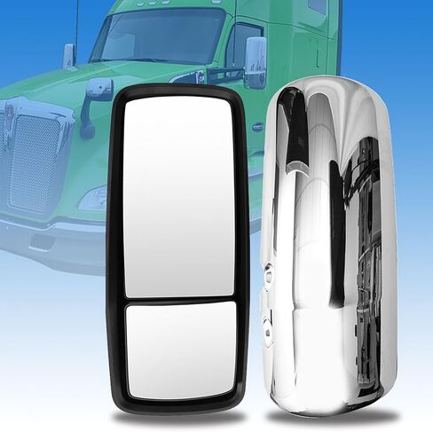Chrome Power Heated Door Main Mirror For Kenworth T680 Side View Main Mirror for 2013-2020 Kenworth T680 T880 W990 Semi Trucks Accessories Driver Left Side in Saudi Arabia