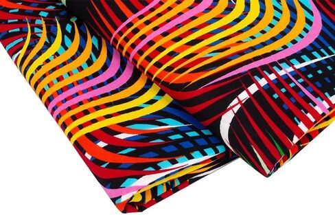 African Fabric 100% Cotton Ankara Wax Print Fabric 6 Yards Cloth for Party Dress in Saudi Arabia