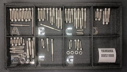 Compatible with Yamaha V Star VSTAR 1100 XVS1100 Stainless Engine Bolts Polished in Saudi Arabia
