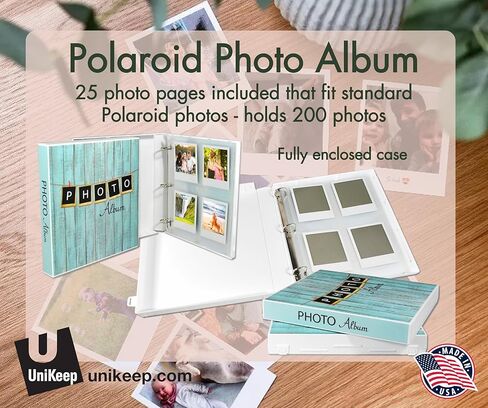 UniKeep Photo Album Complete With 25 Photo Pages to Hold 200 Standard Polaroid Photos (Rainbow) in Saudi Arabia