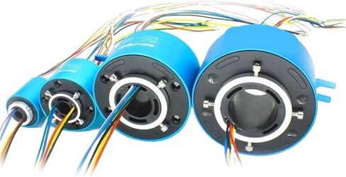 1pcs Through Hole Slip Ring 2/6/12/18/24 Channels 2A/5A/10A Current Slipring Hollow Rotate Connector Hole 8-100mm Conductive Rings(12.7X56mm 12CH 10A) in Saudi Arabia