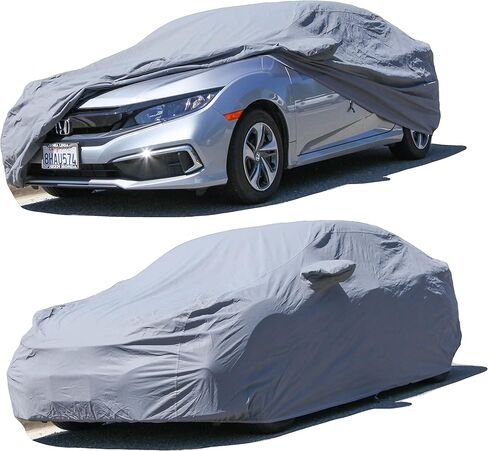 Car Cover fits 2006 2007 2008 2009 2010 2011 2012 2013 2014 2015 2016 Honda Civic XTREMECOVERPRO Diamond Series with Cable and Lock Set Silver in Saudi Arabia