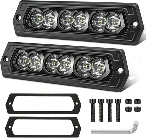 LED Pod Light Bar 2PCS 6inch 120W LED Spot Light LED Light Bar Fog Driving Lights Ditch Lights Led Light Pods Offroad Bumper Mounts Waterproof for Truck Pickup Wrangler Chevy Ram ATV UTV in Saudi Arabia