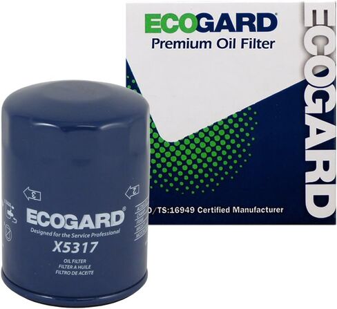 فلتر زيت المحرك الفاخر X5317 من ECOGARD للزيوت التقليدية يناسب جاكوار XK8 4.0L 1997-2002، XJ8 4.2L 2004-2009، XJ8 4.0L 1998-2003، XF 4.2L 2009-2010، S-Type 4.2L 2003-2008 in Kuwait