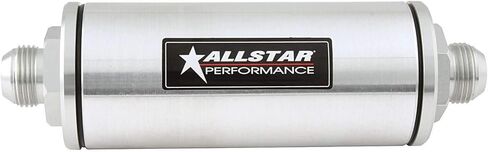 Allstar Performance ALL92041 شفاف بطول 7-3/4 بوصة × قطر 2-1/2 بوصة فلتر زيت من الألومنيوم المؤكسد مع مدخل/مخرج ذكر 12AN in Kuwait
