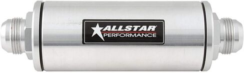 Allstar Performance ALL92041 شفاف بطول 7-3/4 بوصة × قطر 2-1/2 بوصة فلتر زيت من الألومنيوم المؤكسد مع مدخل/مخرج ذكر 12AN in Kuwait