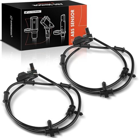 A-Premium ABS Wheel Speed Sensor Compatible with Dodge Models - Ram 2500, Ram 3500, 2003-2005, RWD - Front Driver and Passenger Side, Replace# 5093834AA 2-PC Set in Kuwait