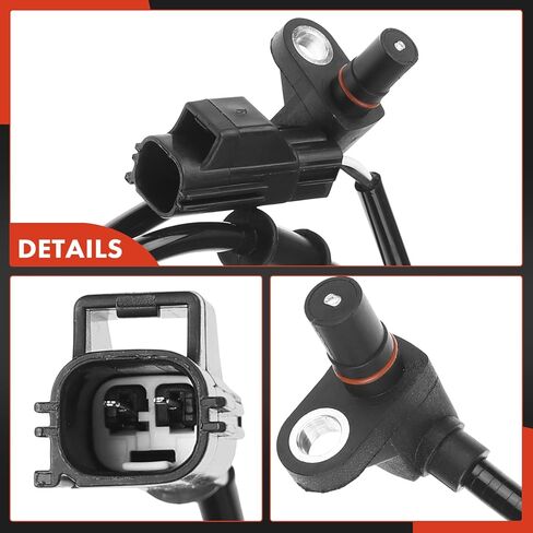 A-Premium ABS Wheel Speed Sensor Compatible with Dodge Models - Ram 2500, Ram 3500, 2003-2005, RWD - Front Driver and Passenger Side, Replace# 5093834AA 2-PC Set in Kuwait