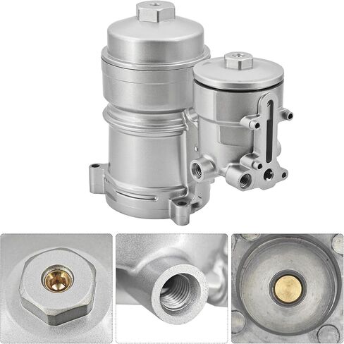 4C3Z-9C166-AA 6.0L Aluminum Oil & Fuel Filter Housing Assembly Compatible with Ford F-250 F-350 F-450 F-550 Super Duty 2005-2007, Fits for ford Excursion 2004-2005 Replace# 4C3Z9C166AA in Saudi Arabia