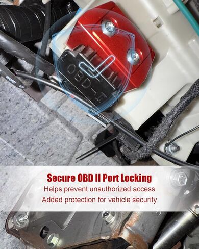 أداة قفل منفذ obd2، أداة قفل منفذ obd ii من الألومنيوم ومنفذ تشخيص، أداة قفل مضادة للسرقة لمنفذ obd2 باللون الأحمر مناسبة للسيارات/الشاحنات in Kuwait