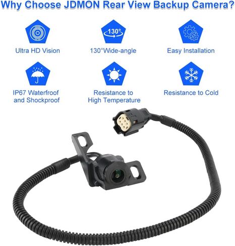 كاميرا JDMON الاحتياطية الخلفية للمساعدة في ركن السيارة متوافقة مع Ford F250 F350 F450 F550 Super Duty Pickup 2008-2012 لاستبدال 9C3T-19G490-BD 9C3Z19G490E 9C3T19G490BD عكس كاميرا المساعدة in Kuwait