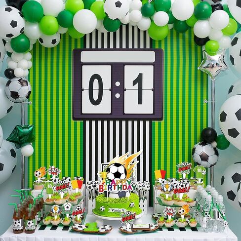 Soccer Cupcake Toppers 73pcs Soccer ball Theme Party Supplies Disposable Cake Topper for Teenagers Sports Football Theme Birthday Decorations in Saudi Arabia