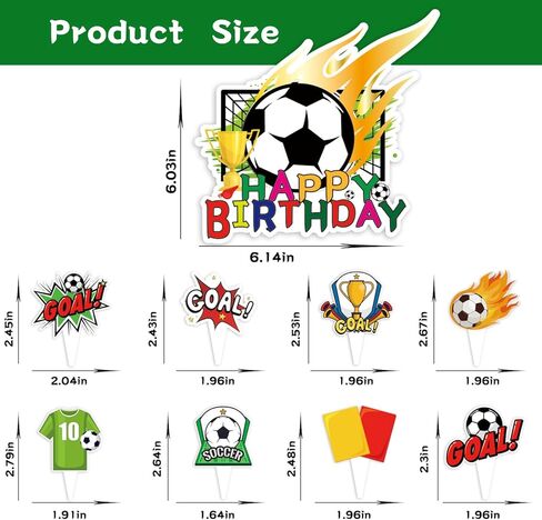 Soccer Cupcake Toppers 73pcs Soccer ball Theme Party Supplies Disposable Cake Topper for Teenagers Sports Football Theme Birthday Decorations in Saudi Arabia