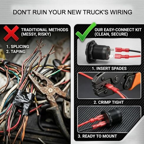 for Ford Maverick 12V Bed Power Outlet (2022+), Non-Destructive Truck Bed Plug Adapter with Quick Splice Connectors, Beginner-Friendly 12V Cigarette Socket Kit Replacement (USB) in Saudi Arabia