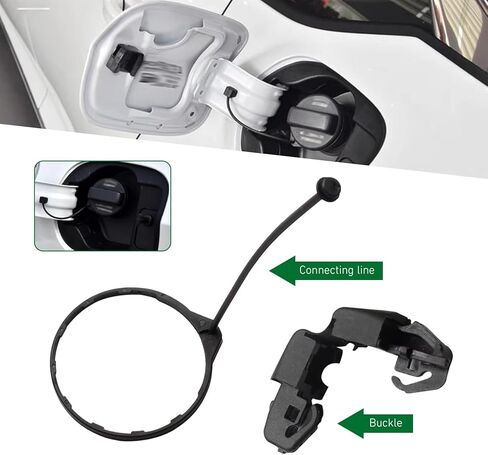 2 PCS Fuel Filler Cap Clip, Oil Gas Cap Tether, Fuel Tank Cap Strap Holder Replace #17670-SJA-013 91594-SNA-A01, Compatible with Honda Accord Civic CRV CR-V Odyssey Acura (Black) in Saudi Arabia