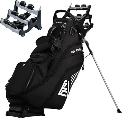 ASK ECHO ST-14 Hybrid Golf Stand Bag with Pendor Lock Club Organizer Bundle in Saudi Arabia