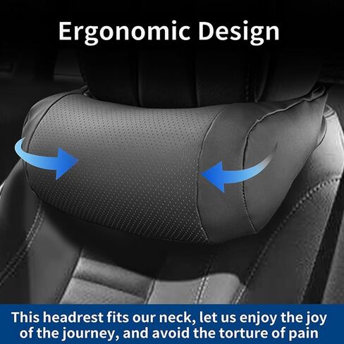 1 Pack Nappa Leather Neck Headrest for Mercedes Benz A-Class C-Class CLA CLS AMG GLC GLE GLS Car Neck Pillow Accessories Interior in Saudi Arabia