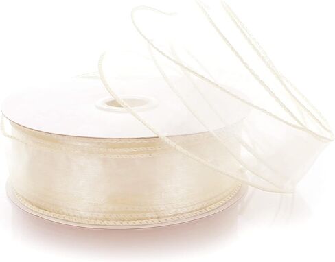 1.5" Wired Sheer Organza Ribbon Purple 10 Yards in Saudi Arabia