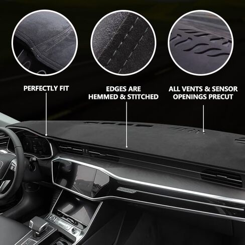 Car Dashboard Cover Mat Carpet Compatible for 2014 2015 2016 2017 2018 2019 2020 Acura MDX Without HUD Dash Mat Sunshade Windshield Glare Black in Kuwait