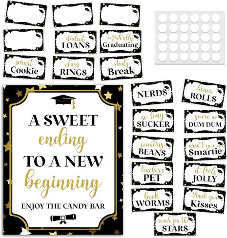 2026 Graduation Candy Buffet Set Includes 20 Pcs Snack Labels For Your 2026 Graduation Party Candy Bar And Dessert Decorating-A01 in Saudi Arabia