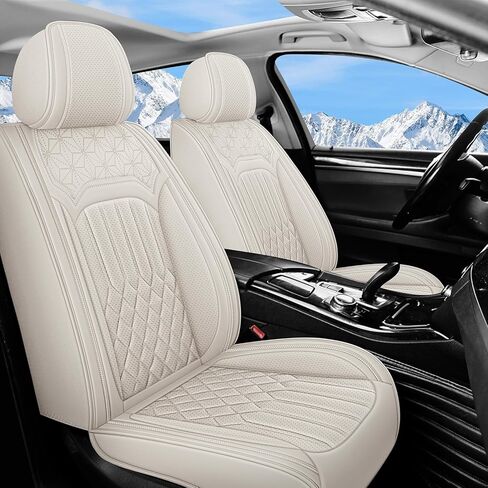 أغطية مقاعد السيارة لسيارة Mercedes-Benz GLE 350 2017-2025، مجموعة كاملة من غطاء مقعد من الجلد الصناعي الأنيق القابل للتنفس، واقيات مقعد مقاومة للماء، وسادة مريحة لكرسي السيارة وغطاء مقعد السيارة باللون الكريمي الأبيض in Kuwait
