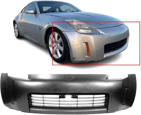 FitParts متوافق مع غطاء المصد الأمامي Fascia 2003 2004 2005 Nissan 350Z Base Track Touring Performance Coupe 03 04 05 06. جديد مُجهز بدون فتحات مستشعر. 62022CD040 NI1000201 in Kuwait