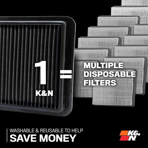 K&N Performance Diesel Dryflow Lifetime Engine Air Filter: Increase Power: Premium, Washable: Compatible with 2020-2025 Chervolet/GMC: Silverado 2500 & 3500, Sierra 2500 & 3500, 33-5098HBK in Saudi Arabia