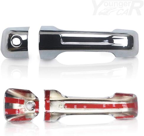 Door Handle Covers for Dodge Ram 1500 2019-2023 2024 2025 2026 Chrome ABS Accessoies Trim (No Smart Key Holes) -4PCS in Saudi Arabia