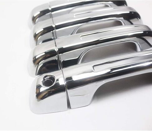 Door Handle Covers for Dodge Ram 1500 2019-2023 2024 2025 2026 Chrome ABS Accessoies Trim (No Smart Key Holes) -4PCS in Saudi Arabia