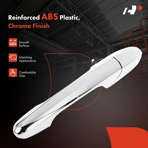 A-Premium - مقبض باب خارجي من جانب الراكب الأيمن بلمسة نهائية من الكروم - متوافق مع 2012 2013 2014 2015 2016 2017 2018 2019 Fiat 500 in Kuwait
