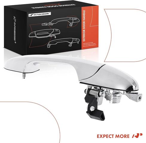 A-Premium - مقبض باب خارجي من جانب الراكب الأيمن بلمسة نهائية من الكروم - متوافق مع 2012 2013 2014 2015 2016 2017 2018 2019 Fiat 500 in Kuwait