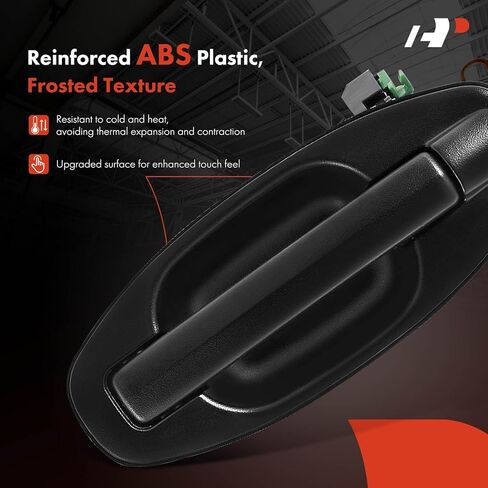 A-Premium Rear Left Driver Side Exterior Door Handle Compatible with Hyundai Santa Fe 2001 2002 2003 2004 2005 2006, Textured Black, Replace# 8365026000CA in Kuwait