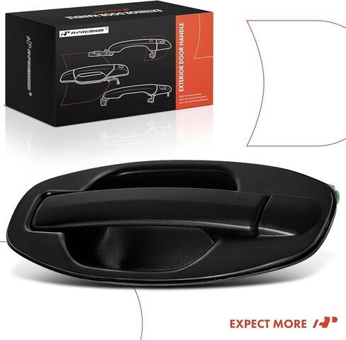 A-Premium Rear Left Driver Side Exterior Door Handle Compatible with Hyundai Santa Fe 2001 2002 2003 2004 2005 2006, Textured Black, Replace# 8365026000CA in Kuwait