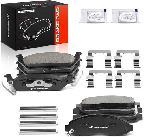 A-Premium Front and Rear Ceramic Brake Pads Set Compatible with Dodge Models - Dakota 2003-2004, with Hardware, 8-Pack in Kuwait