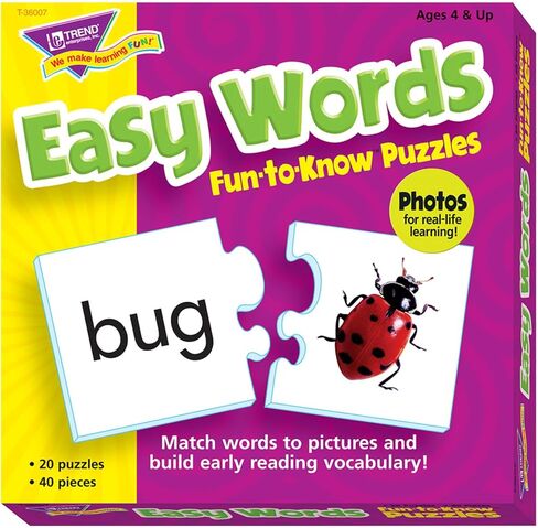 Easy Words Fun-to-Know® Puzzles - Matching games to build language skills in Saudi Arabia