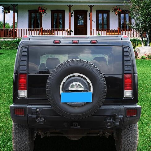 غطاء إطار مصباح الضباب الخلفي من PIUGILH لسيارة Hummer H2 2003-2007، غطاء حماية لغطاء المصباح، ملصق زخرفي لملحقات السيارة (Sytle A) in Kuwait