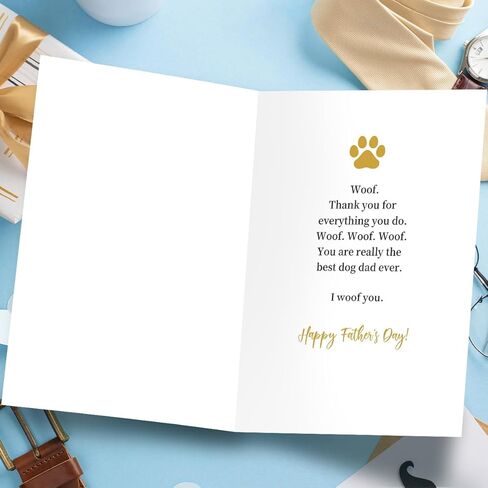 هدية بطاقة عيد الأب لأب الكلب، بطاقة عيد الأب من Dog Dad in Kuwait