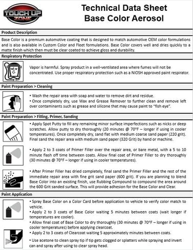 Aerosol Paint and Clear - Compatible with Dodge Chrysler Surf (B5) Blue Pearl Code PQD in Saudi Arabia